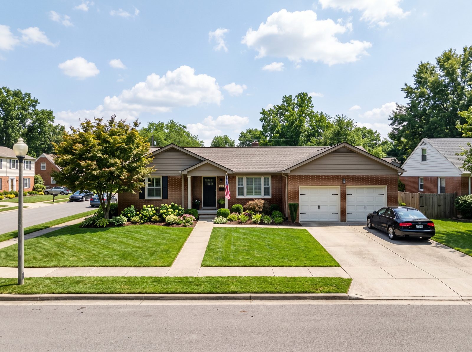 Brick ranch home