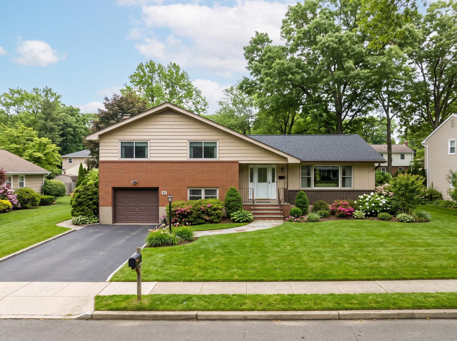 Split-level suburban home
